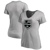 Los Angeles Kings - Women's Team Alternate V-Neck T-Shirt Heather Gray