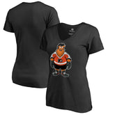 Philadelphia Flyers - Women's Gritty V-Neck T-Shirt Black