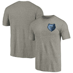 NBA - Memphis Grizzlies Primary Logo Left Chest Distressed Tri-Blend T-Shirt - Gray