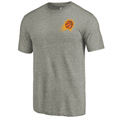 NBA - Phoenix Suns Primary Logo Left Chest Distressed Tri-Blend T-Shirt - Gray