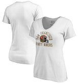 San Francisco 49ers Women's Quinten Helmet T-Shirt White - NFL