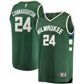 Fanatics - Pat Connaughton Milwaukee Bucks Fast Break Replica Jersey - Icon Edition - Hunter Green