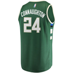 Fanatics - Pat Connaughton Milwaukee Bucks Fast Break Replica Jersey - Icon Edition - Hunter Green