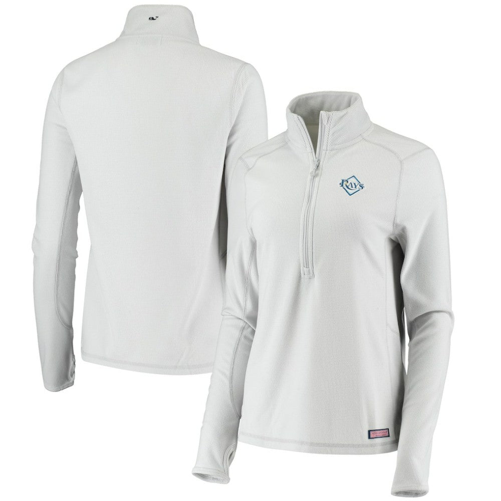 Tampa Bay Rays Vineyard Vines Women's Performance Grid Half-Zip Pullover Top for sale