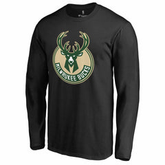 NBA - Giannis Antetokounmpo Milwaukee Bucks Team Backer Name & Number Long Sleeve T-Shirt - Black