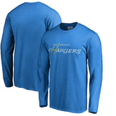 Los Angeles Chargers Multi Color Vintage Logo Long Sleeve T-Shirt Powder Blue - NFL