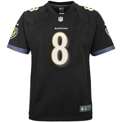 Lamar Jackson Baltimore Ravens Youth Game Jersey Black - Nike