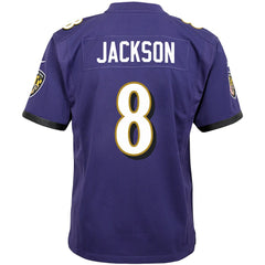 Lamar Jackson Baltimore Ravens Youth Game Jersey Purple - Nike