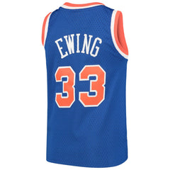 Mitchell & Ness - Patrick Ewing New York Knicks Youth Hardwood Classics Swingman Throwback Jersey - Blue