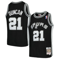 Mitchell & Ness - Tim Duncan San Antonio Spurs Youth Swingman Throwback Jersey - Black