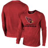 Arizona Cardinals Majestic Threads Lockup Tri-Blend Long Sleeve T-Shirt Cardinal - NFL