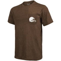 Cleveland Browns Majestic Threads Tri-Blend Pocket T-Shirt Brown - NFL