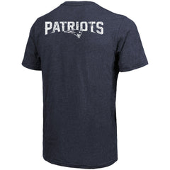New England Patriots Majestic Threads Tri-Blend Pocket T-Shirt Heathered Navy - NFL