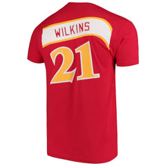 Mitchell & Ness - Dominique Wilkins Atlanta Hawks Hardwood Classics Team Name & Number T-Shirt - Red