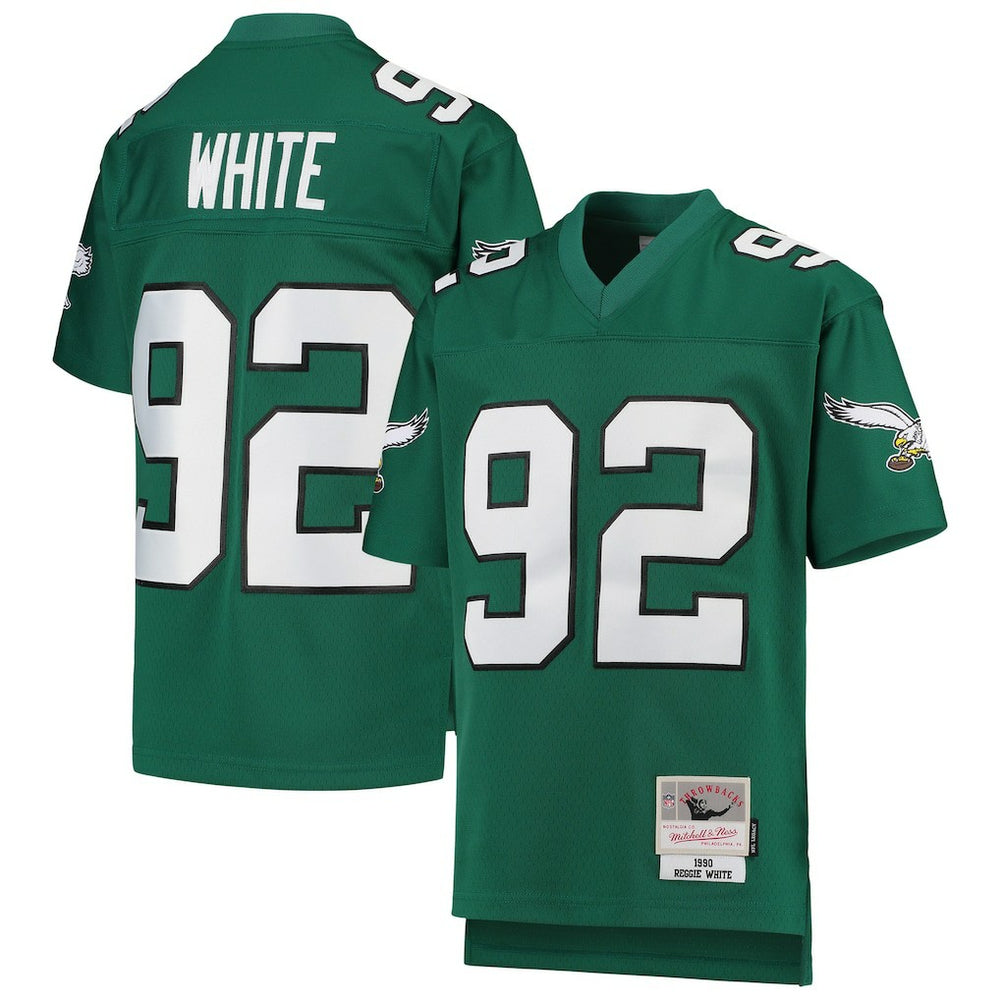 Reggie White Philadelphia Eagles Youth 1990 Legacy Retired Player Jersey Green - Mitchell & Ness