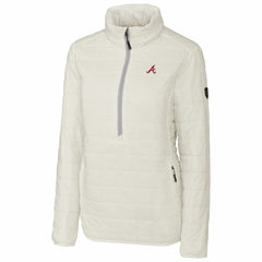 Atlanta Braves Cutter & Buck Women's Rainier Half-Zip Popover Jacket for sale