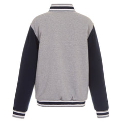 Dallas Cowboys JH Design Reversible Two Tone Fleece Jacket Gray/Navy - NFL