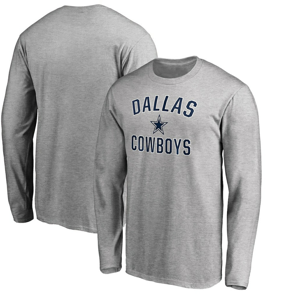 Dallas Cowboys Victory Arch Long Sleeve T-Shirt Heathered Gray - NFL