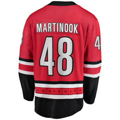 Jordan Martinook Carolina Hurricanes - Fanatics Alternate Breakaway Player Jersey Red