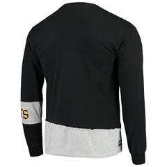 New Orleans Saints Refried Apparel Sustainable Upcycled Angle Long Sleeve T-Shirt Black/Gray - NFL