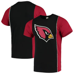 Arizona Cardinals Refried Apparel Sustainable Upcycled Split T-Shirt Black/Cardinal - NFL