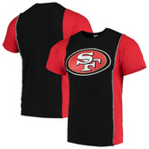San Francisco 49ers Refried Apparel Sustainable Upcycled Split T-Shirt Black/Scarlet - NFL