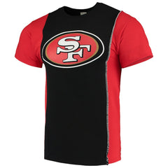 San Francisco 49ers Refried Apparel Sustainable Upcycled Split T-Shirt Black/Scarlet - NFL
