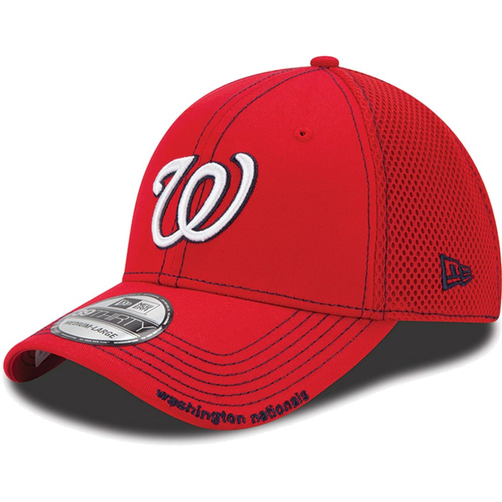 New Era Washington Nationals Red Neo 39THIRTY Stretch Fit Hat Lifestyle