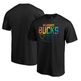 NBA - Milwaukee Bucks Team Pride Wordmark T-Shirt - Black