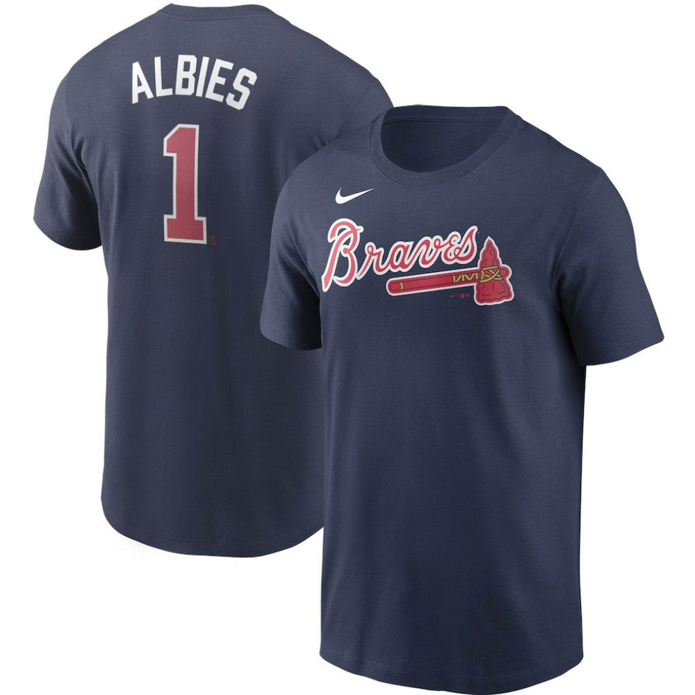 Ozzie Albies Atlanta Braves Nike Fuse Name & Number T-Shirt Clearance