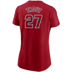 Mike Trout Los Angeles Angels Nike Women's Name & Number T-Shirt Online