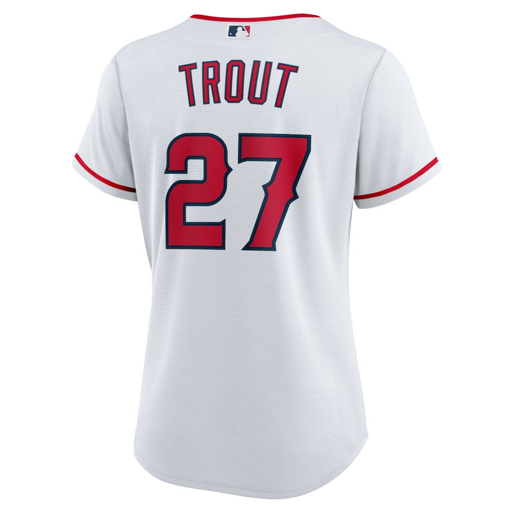 Mike Trout Los Angeles Angels Nike Women's Home Replica Player Jersey - White | MLB Jerseys