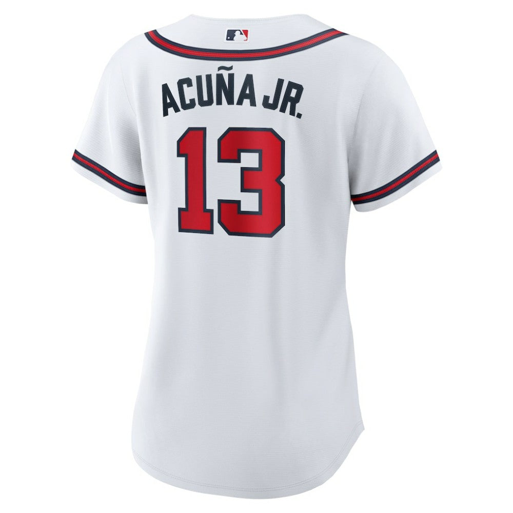 Ronald Acuna Jr. Atlanta Braves Nike Women's Home Replica Player Jersey - White | MLB Jerseys