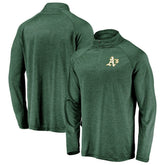 Athletics Fanatics Iconic Striated Primary Logo Raglan Quarter-Zip Pullover Jacket On Sale