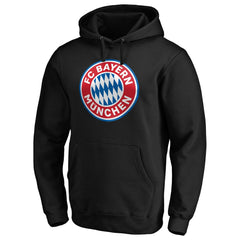 Bayern Munich Logo Pullover Hoodie - Black