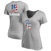 Charlie Blackmon Colorado Rockies Women's Banner Wave Name & Number V-Neck T-Shirt Sale