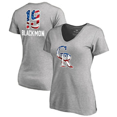Charlie Blackmon Colorado Rockies Women's Banner Wave Name & Number V-Neck T-Shirt Sale