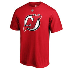 Jack Hughes New Jersey Devils - Fanatics Authentic Stack Player Name & Number T-Shirt Red