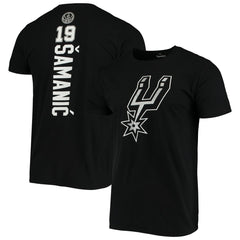 Fanatics - Luka Samanic San Antonio Spurs Playmaker Name & Number Logo T-Shirt - Black