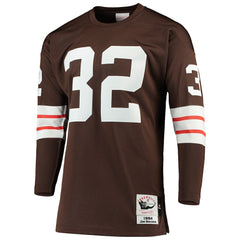 Jim Brown Cleveland Browns 1964 Authentic Throwback Retired Player Jersey Brown - Mitchell & Ness