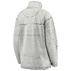 Chicago Bears Women's Sherpa Quarter-Zip Pullover Jacket Gray - NFL