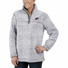 Arizona Cardinals G-III 4Her by Carl Banks Women's Sherpa Quarter-Zip Pullover Jacket Gray - NFL