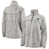 Carolina Panthers G-III 4Her by Carl Banks Women's Sherpa Quarter-Zip Pullover Jacket Gray - NFL