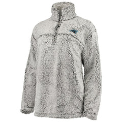 Carolina Panthers G-III 4Her by Carl Banks Women's Sherpa Quarter-Zip Pullover Jacket Gray - NFL