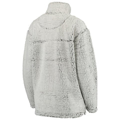 Pittsburgh Steelers Women's Sherpa Quarter-Zip Pullover Jacket Gray - NFL