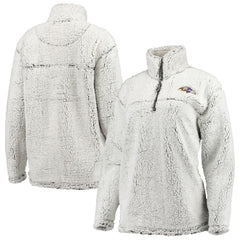 Baltimore Ravens G-III 4Her by Carl Banks Women's Sherpa Quarter-Zip Pullover Jacket Gray - NFL