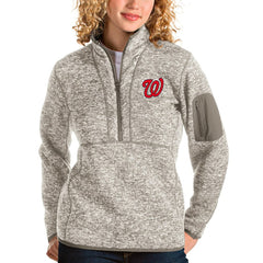 Washington Nationals Antigua Women's Fortune Quarter-Zip Pullover Jacket On Sale