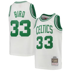 Mitchell & Ness - Larry Bird Boston Celtics Youth 1985-86 Hardwood Classics Swingman Throwback Jersey - White