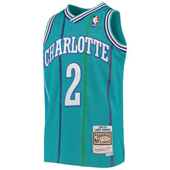 Mitchell & Ness - Larry Johnson Charlotte Hornets Youth 1992/93 Hardwood Classics Swingman Jersey - Teal
