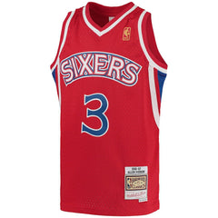 Mitchell & Ness - Allen Iverson Philadelphia 76ers Youth 1996/97 Hardwood Classics Swingman Throwback Jersey - Red